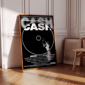 Johnny Cash Poster | American IV The Man Comes Around Poster | Album Poster Print | Album Cover Poster | Country Poster | Room Decor
