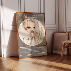 Britney Spears Poster | Femme Fatale Poster | Album Poster Print | Album Cover Poster | Pop Music Poster | Room Decor | Music Gift