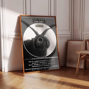 The Cult Poster | The Cult Album | Album Poster Print | Album Cover Poster | Rock Music Poster | Room Decor | Music Gift | Music Decor