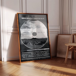 REM Poster | New Adventures in Hi-Fi Poster | Album Poster Print | Album Cover Poster | Rock Music Poster | Room Decor | Music Gift