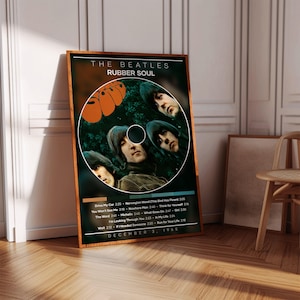 The Beatles Poster | Rubber Soul Poster | Album Poster Print | Album Cover Poster | Rock Music Poster | Room Decor | Music Gift, Music Decor