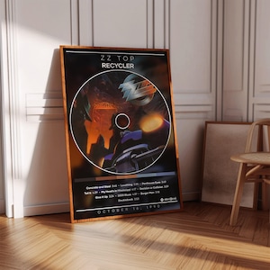 ZZ Top Poster | Recycler Poster | Album Poster Print | Album Cover Poster | Rock Music Poster | Room Decor | Music Gift | Music Decor