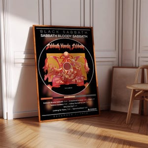 Black Sabbath Poster Print | Sabbath Bloody Sabbath Poster | Album Poster Print | Album Cover Poster | Metal Music Poster | Room Decor