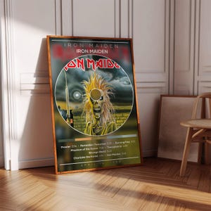 Iron Maiden Poster | Iron Maiden Album | Album Poster Print | Album Cover Poster | Metal Music Poster | Room Decor | Music Gift
