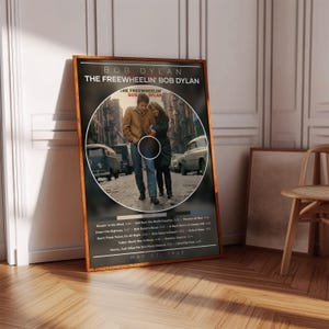 Bob Dylan Poster Druck | The Freewheelin &#39;Bob Dylan Poster | Album Poster Druck | Album Cover Poster | Country Musik Poster | Raumdekor