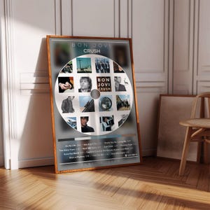 Bon Jovi Poster | Crush Poster | Album Poster Druck | Album Cover Poster | Rock Musik Poster | Zimmer Dekor | Musik Geschenk | Musik Dekor