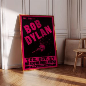 Bob Dylan Poster Print | Concert Poster | Album Poster Print | Album Cover Poster | Country Music Poster | Room Decor | Music Gift