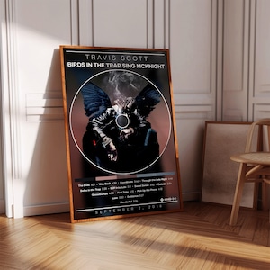 Travis Scott Poster | Birds in the Trap Sing McKnight Poster | Album Poster Print | Album Cover Poster | Rap Poster | Room Decor, Music Gift