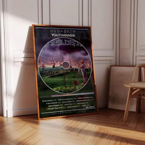 Megadeth Poster | Youthanasia Poster | Album Poster Print | Album Cover Poster | Metal Music Poster | Room Decor | Music Gift | Music Decor