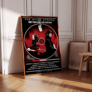 The White Stripes Poster | Get Behind Me Satan Poster | Album Poster Print | Album Cover Poster | Rock Music Poster | Room Decor, Music Gift
