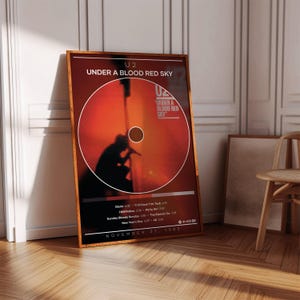 U2 Poster | Under a Blood Red Sky Poster | Album Poster Print | Album Cover Poster | Rock Music Poster | Room Decor, Music Gift, Music Decor