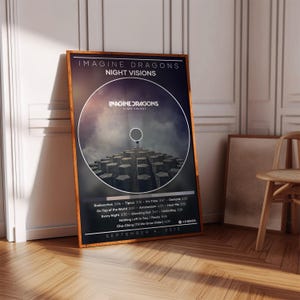 Imagine Dragons Poster | Night Visions Poster | Album Poster Print | Album Cover Poster | Pop Music Poster | Room Decor | Music Gift