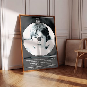 U2 Poster | Boy Poster | Album Poster Print | Album Cover Poster | Rock Music Poster | Room Decor | Music Gift | Music Decor