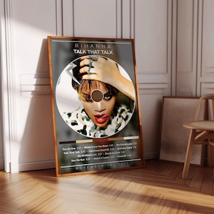 Rihanna Poster | Talk That Talk Poster | Album Poster Print | Album Cover Poster | Pop Music Poster | Room Decor | Music Gift | Music Decor