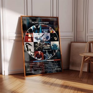 U2 Poster | Achtung Baby Poster | Album Poster Print | Album Cover Poster | Rock Music Poster | Room Decor | Music Gift | Music Decor