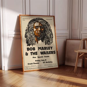 Bob Marley Poster | Concert Poster | Album Poster Print | Album Cover Poster | Reggae Poster | Room Decor | Music Gift | Music Decor