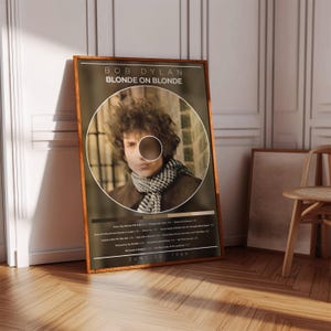 Bob Dylan Poster Print | Blonde on Blonde Poster | Album Poster Print | Album Cover Poster | Country Music Poster | Room Decor | Music Gift