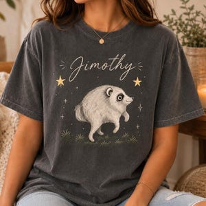 Camiseta Comfort Colors Jimothy Mapache, Camiseta de Mapache, Regalo Divertido de Animales, Lindo Bebé Mapache