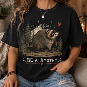Camiseta Comfort Colors Jimothy Raccoon, Camiseta viral de Seattle con mapache, Camiseta original de animales salvajes, Camiseta divertida con estampado de mapache, Regalo para amantes de la naturaleza
