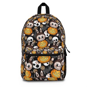 Labubu Halloween Tote Bag – Spooky Cute Pumpkin Print, Kawaii Fall Aesthetic