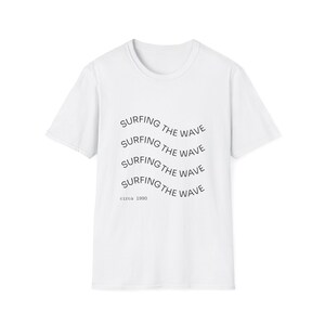 Surfing the Wave Graphic T-Shirt, Beachwear, Gift for Surfers, Casual Summer Apparel, Unisex Tee, Outdoor Adventure Top