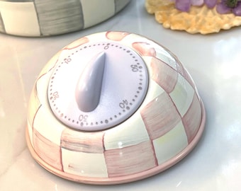 Retro-look Whimsical Pink Kitchen Timer