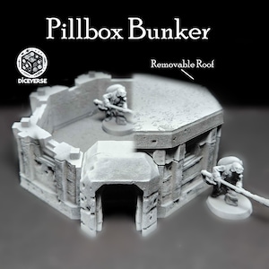Pillbox Bunker | Trench and Wargaming Terrain Cover | Bunker Building