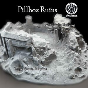 Pillbox Ruins | Trench Crusade and Wargaming Terrain - Cover and Line of Sight Blocking