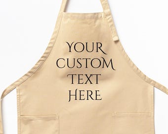 Custom Text Apron, Personalized Photo Apron, Adjustable Fit