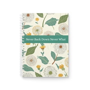 Floral Spiral Notebook: Inspirational Journal, Motivational Diary