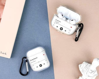 Custom Music AirPods Case with Song Name & Artist, Personalized AirPods Pro 3 /2 /1 Airpods 4 Case with Name, Custom Music Gift for Him Her
