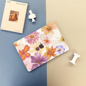 Colorful Flower MacBook Case for New 2025 M4 Air 15/13 Inch A3240 A3241 Laptop Cover for MacBook Pro 13 14 15 16 Inch 2024 M1 M2 M3 M4