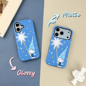 Magic Hello Kitty Phone Case with Name for iPhone 17 16 15 14 13 12 11 X XR XS SE Pro Max Plus Mini, Tough iPhone Cover, Christmas Gifts image 3