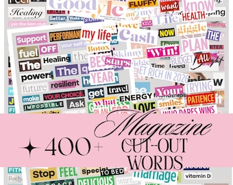 Tijdschriftwoorden Vision Board 2026 Vision Board Kit Vision Board Printables 2026 Vision Board-sjabloon Manifestatiebord Nieuwjaarsactiviteit