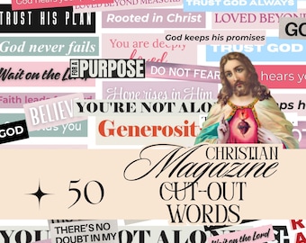 Prayer Board Kit Printable Christian Magazine Words Vision Board 2026 Vision Board Kit Vision Board Printables 2026 Vision Board Template