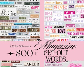 Tijdschriftwoorden Vision Board 2026 Vision Board Kit Vision Board Printables 2026 Vision Board-sjabloon Manifestatiebord Nieuwjaarsactiviteit