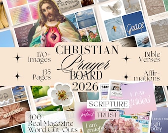 Prayer Board Kit Printable Christian Vision Board 2026 Vision Board Kit Vision Board Printables 2026 Vision Board Template