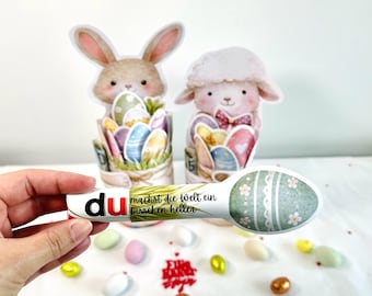 Easter DIY Duplo wrappers with loving messages | Gift for girlfriend, boyfriend, colleague | Printable PDF template