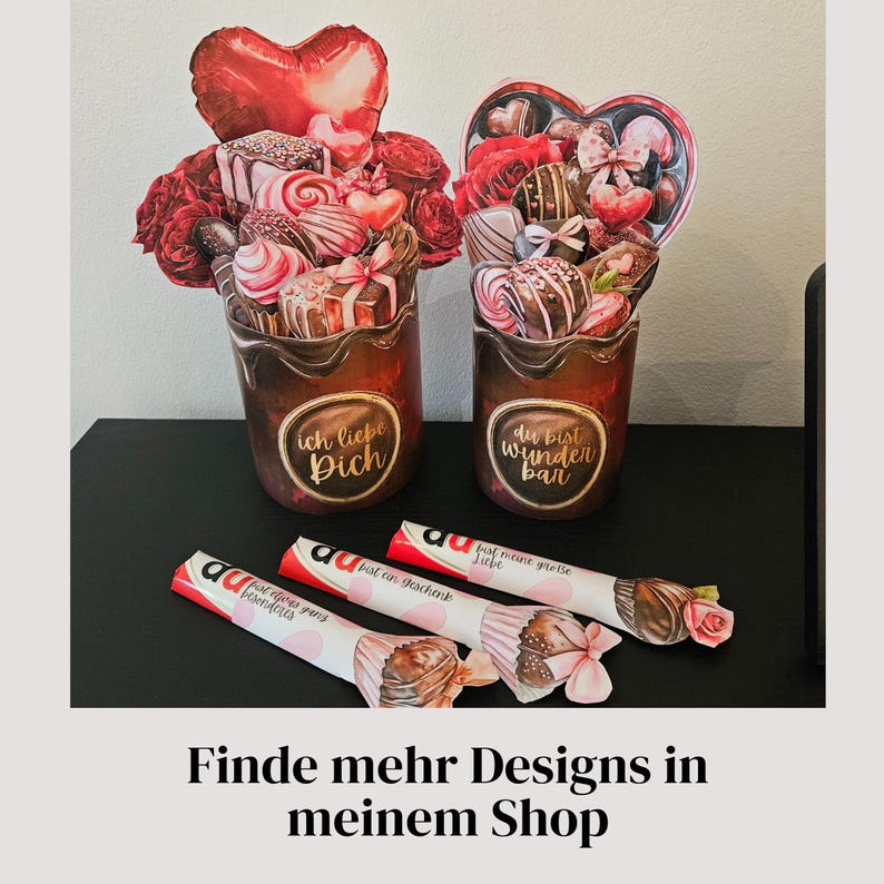 DIY Duplo Banderolen mit liebevolle Botschaften für Valentinstag | Geschenk für Freundin, Freund, Kollegen | pdf Vorlage zum Ausdrucken Bild 8