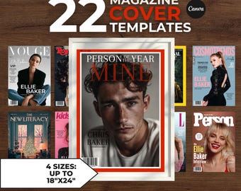 Editable Custom Magazine Cover Print Personalized Dog Magazine Cover New Yorker Magazine Cover Template Mothers Day Gift Fathers Day