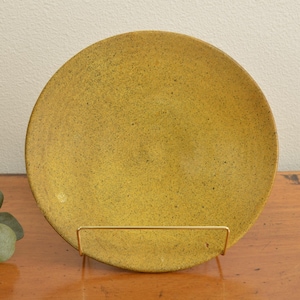 Vintage 1950s Alfara Spanish Pottery Bowl Hand Decorated Ochre Glaze Mid Century Decorative Ceramic