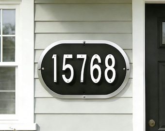 Custom Aluminium Hausnummer |Metall Adressschild | Metall-Adressschild | Nummer Zeichen | Außenschild | Hausnummer