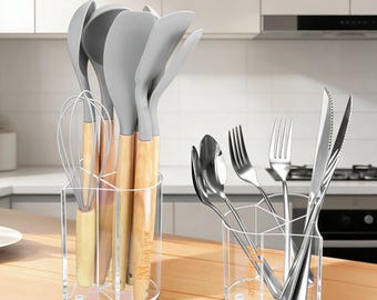 Acryl Küchen Utensilienhalter, Besteck Organizer Caddy