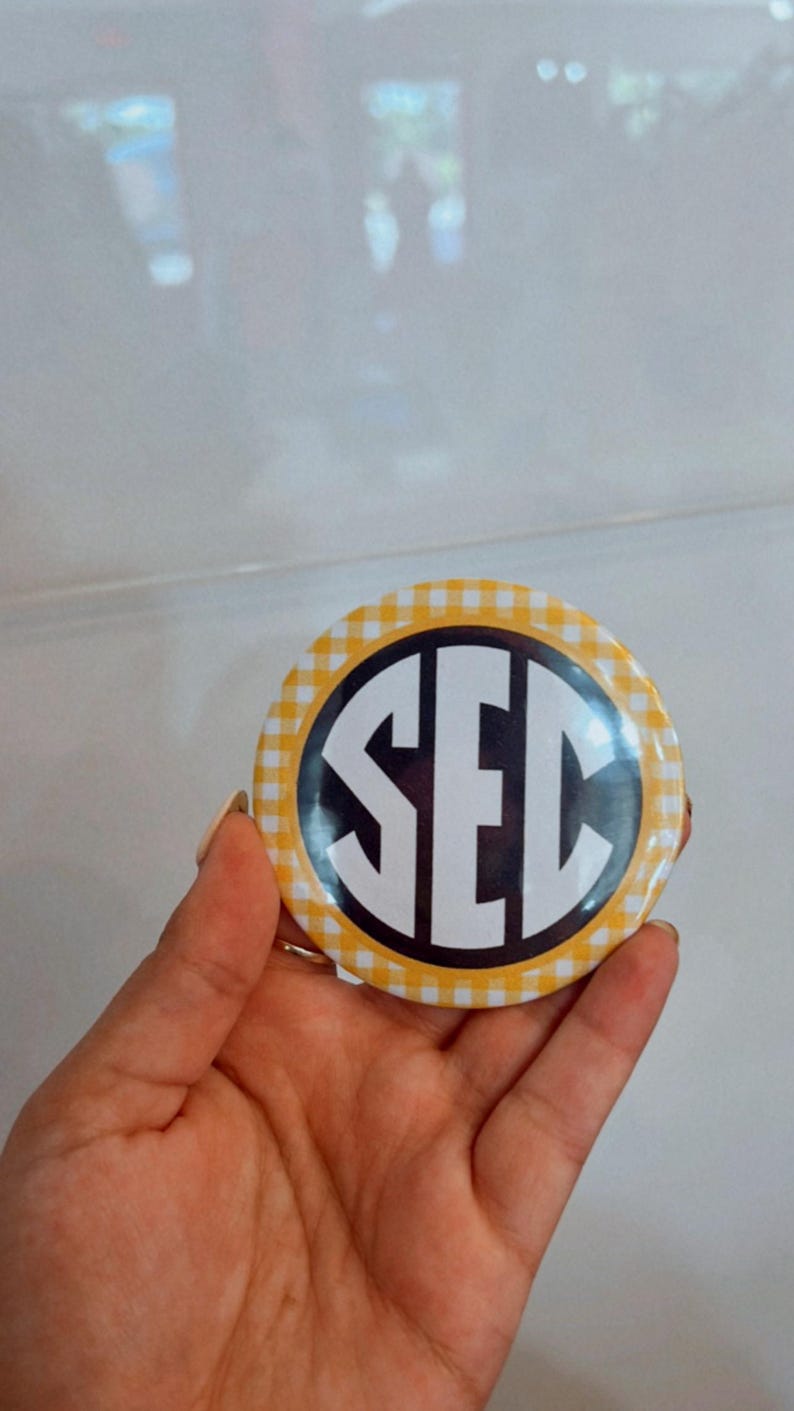 Sec Lettering MIZZOU SEC Gameday Button - Etsy