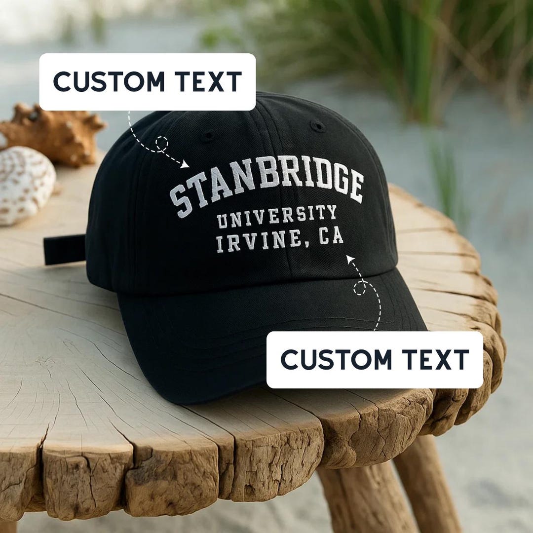Uni Spring Cap Custom University Baseball Cap, Personalized College Hat, Embroidered ...