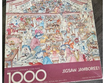 ヴィンテージ・スプリングボック・ジグソーパズル・ジャンボリー・パズルコンテスト　ジャネット・クレランド・アート
