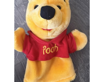 Marioneta de mano de peluche de Winnie the Pooh de Disney, años 90, para juegos de imitación, Mattel