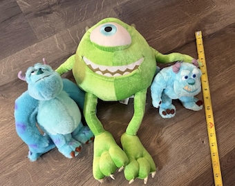 Sulley And Mike Wazowski Plush Stuffed Animal Toy Monsters  Inc. Disney Pixar