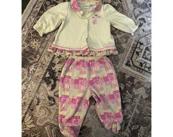 Sesame Street Baby Elmo 2 pezzi vestito vintage per bambine 6/9 mesi
