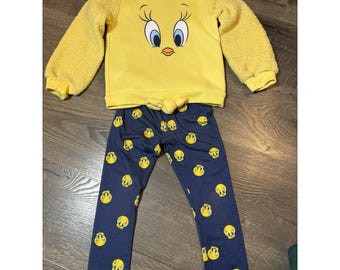 Conjunto vintage de dos piezas de Piolín, talla 4T, pantalón y suéter - Raro